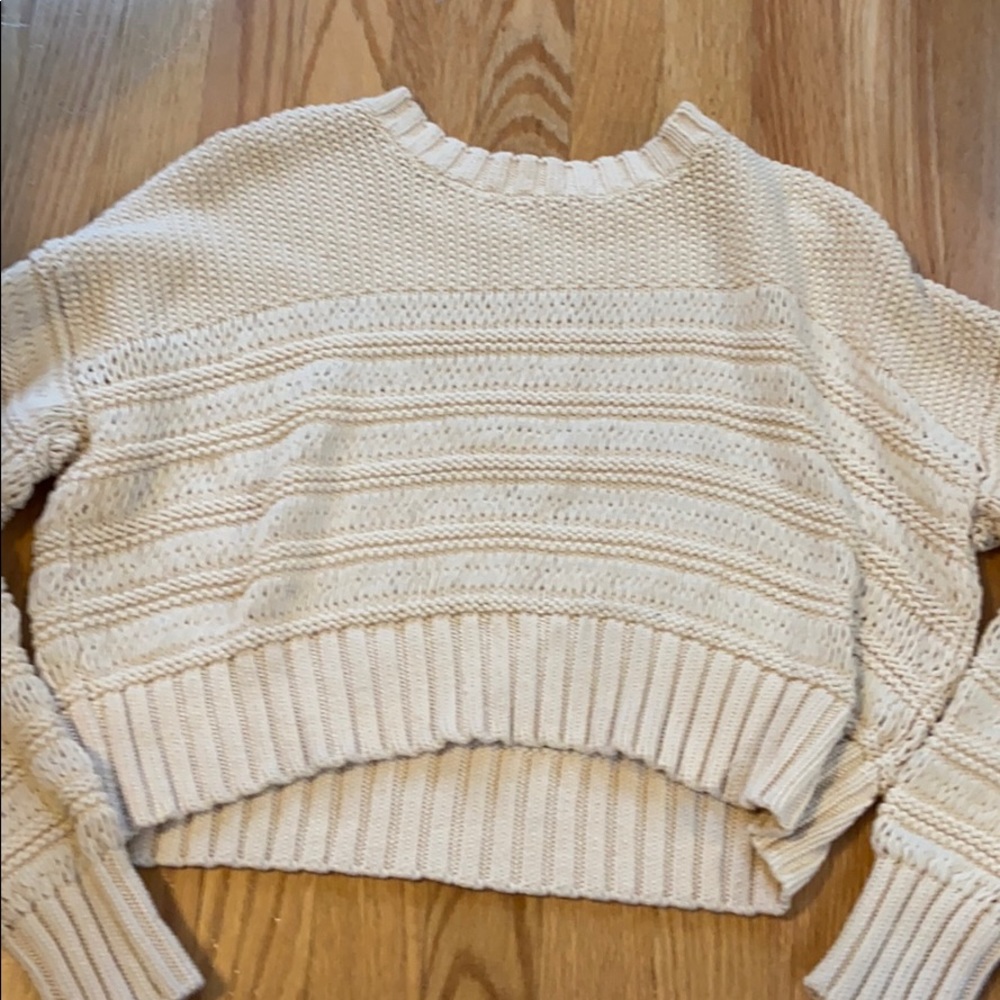 White Cropped Sweater